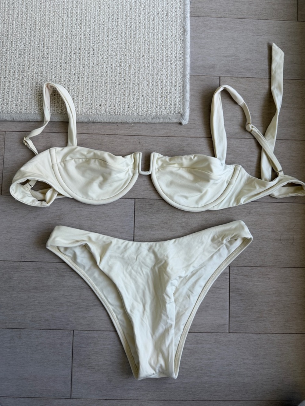Monday Swimwear Cream Underwire Bikini Set